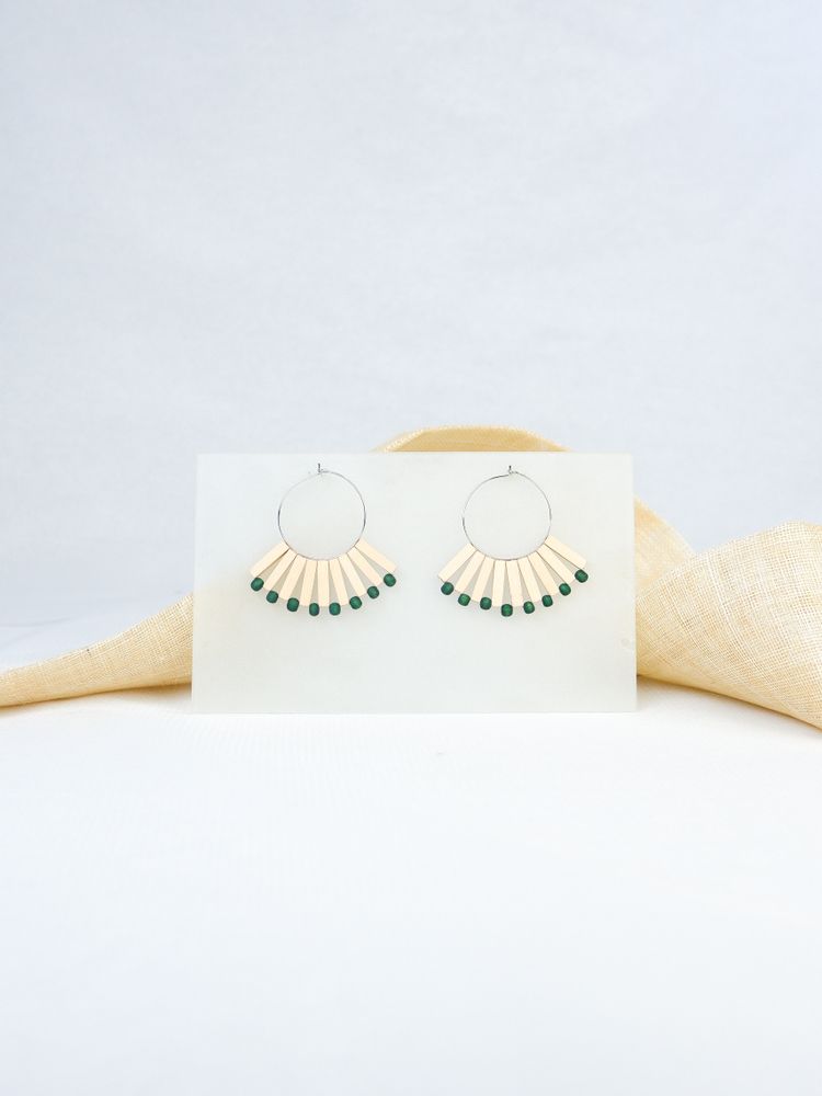 Bijoux - Palmera - Boucles d'oreilles en bois fait main - MOY STUDIO