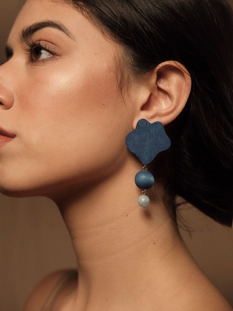Bijoux - Laguna - Boucles d'oreilles en bois fait main - MOY STUDIO