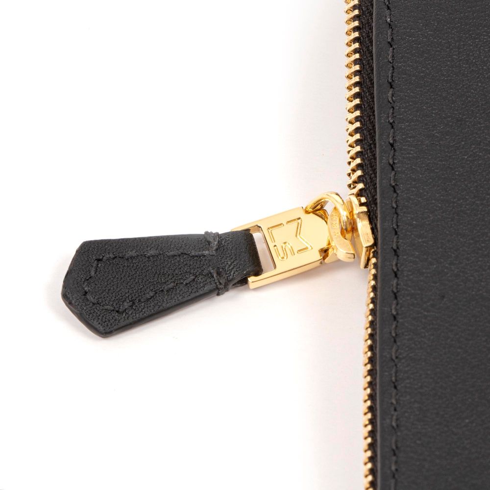 Sacs et cabas - Zip Maxi Black/Gold details - Sac en bandoulière zippée en cuir noir et détails or - MLS-MARIELAURENCESTEVIGNY