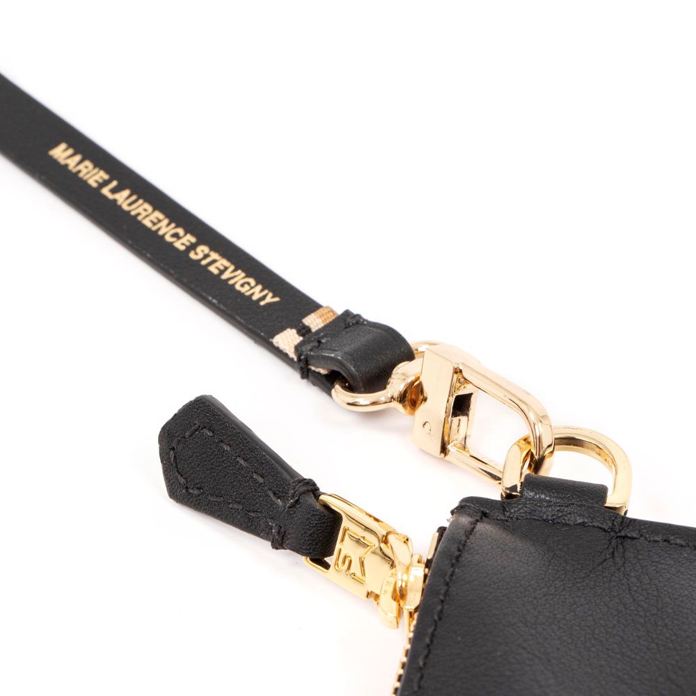 Sacs et cabas - Zip Maxi Black/Gold details - Sac en bandoulière zippée en cuir noir et détails or - MLS-MARIELAURENCESTEVIGNY