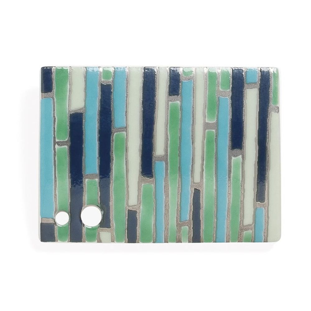 Scents - Porcelain Incense Holder Scouring Rush Stripe /Tokusajima - SHOYEIDO INCENSE CO.