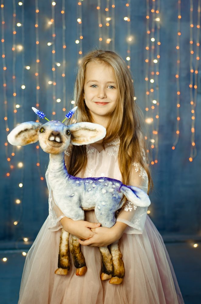 Christmas garlands and baubles - Fantastic Muscari fawn Easter Deer. window display - KATERINA MAKOGON