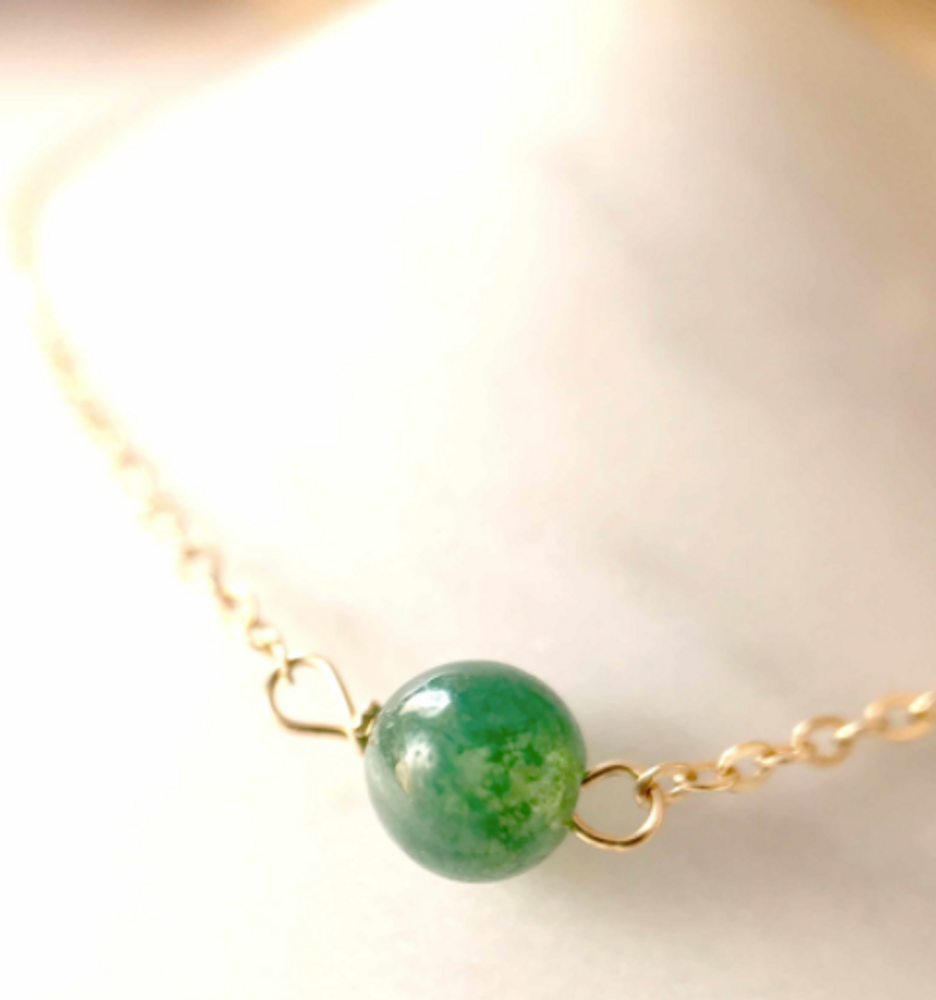 Bijoux - Collier 40/42 cm Agate Mousse - GIVE ME HAPPINESS