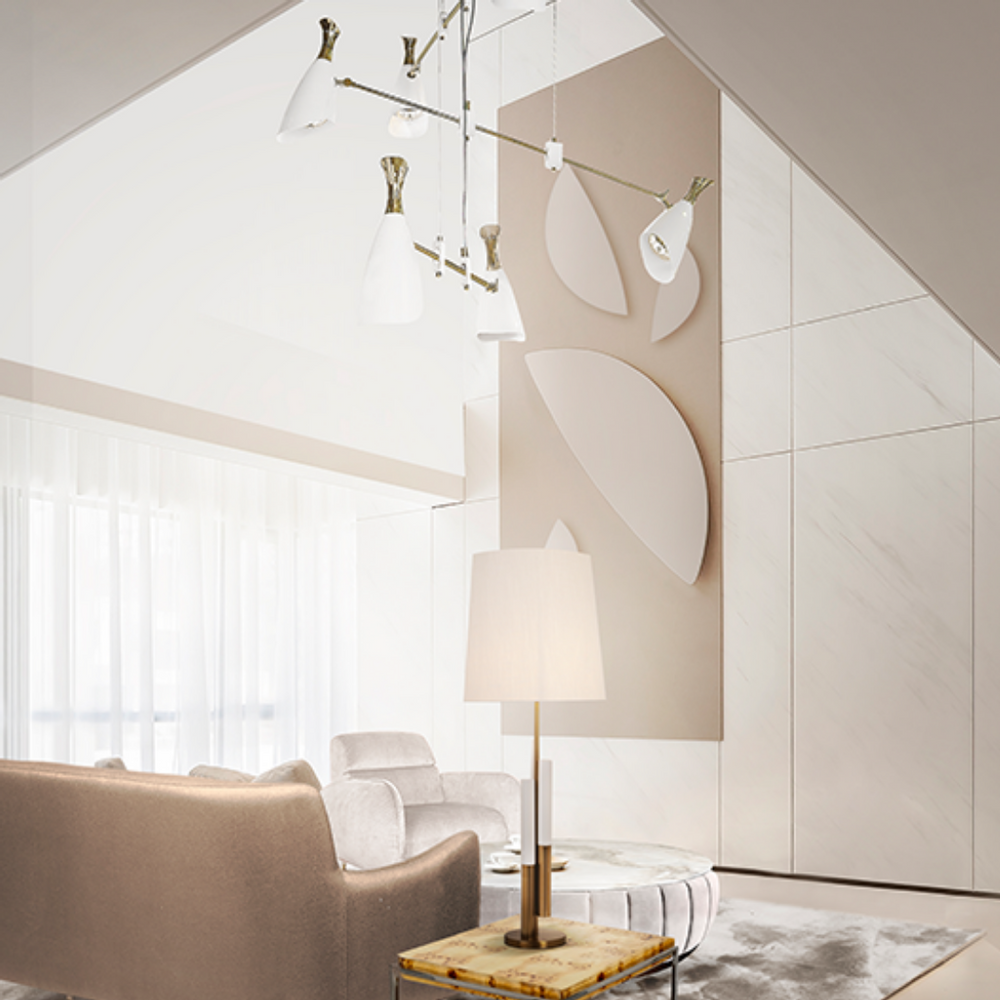 Ceiling lights - Duke Suspension Lamp - CAFFE LATTE