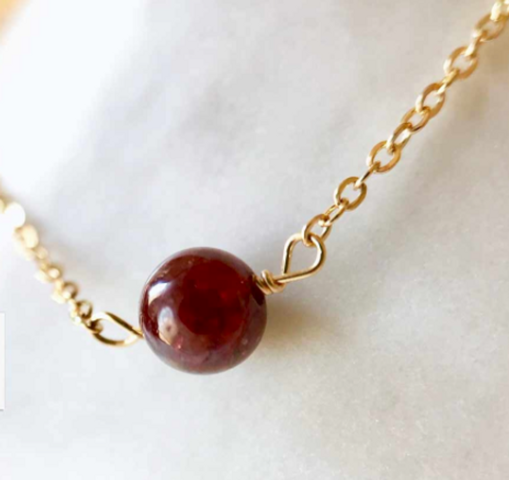 Bijoux - Collier 40/42 cm Grenat - GIVE ME HAPPINESS