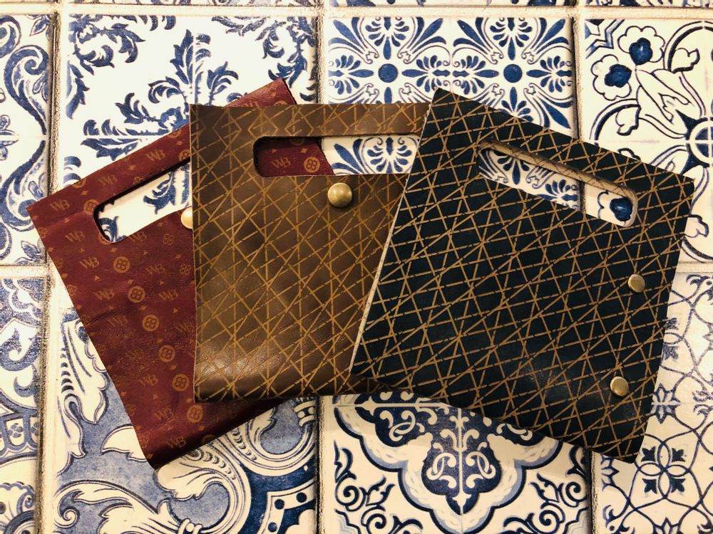 Petite maroquinerie - Étui pour masque en cuir Edo & Monogram - WABI