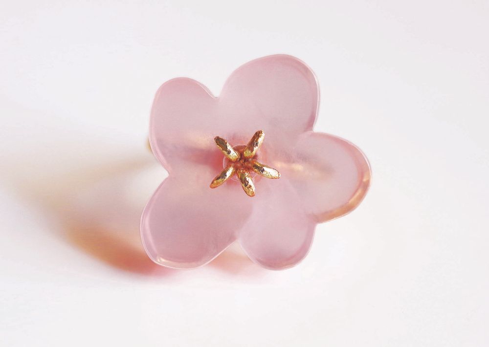 Bijoux - Bague Flower Ring / Rose Quartz - NAM