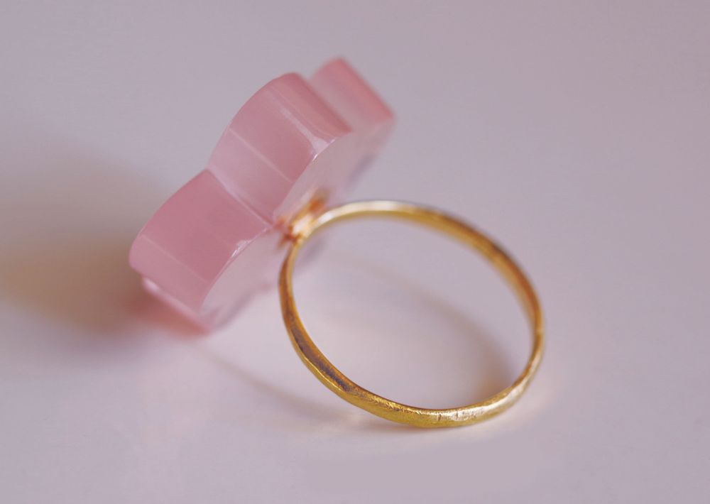 Bijoux - Bague Flower Ring / Rose Quartz - NAM