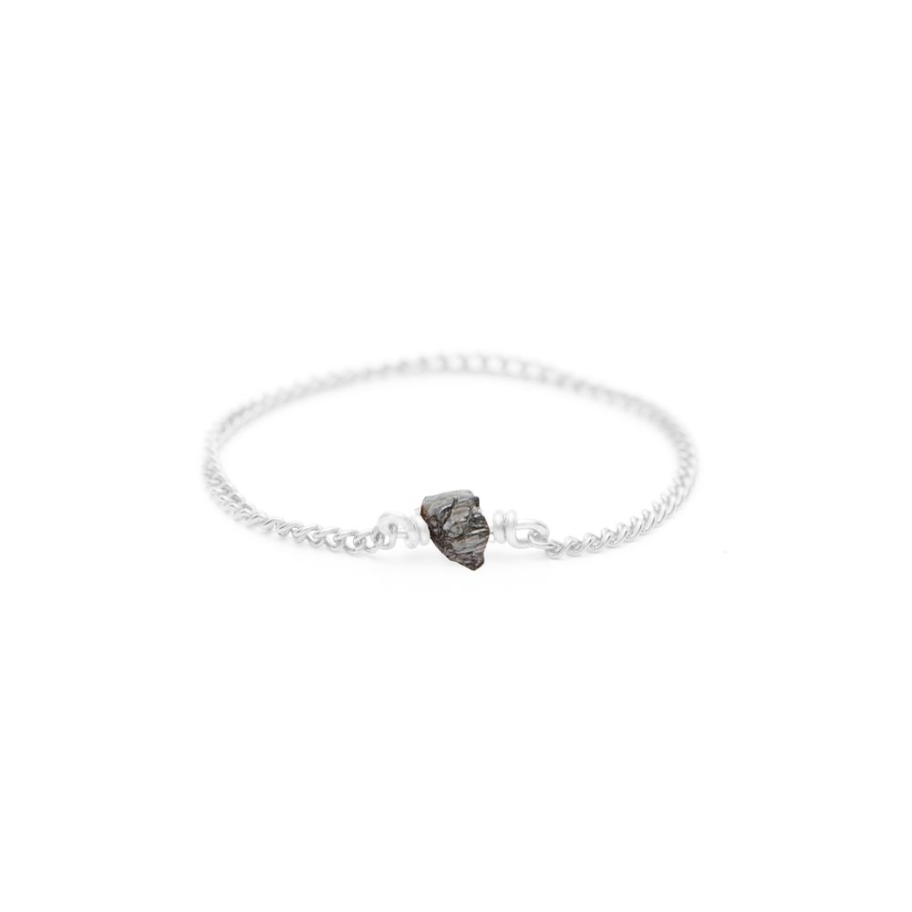 Jewelry - Small chain ring - raw diamond - YAY PARIS