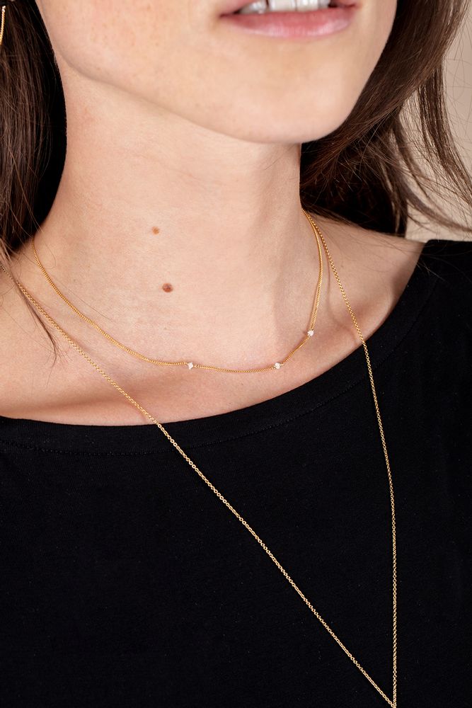 Jewelry - Simple necklace - raw diamond - YAY PARIS