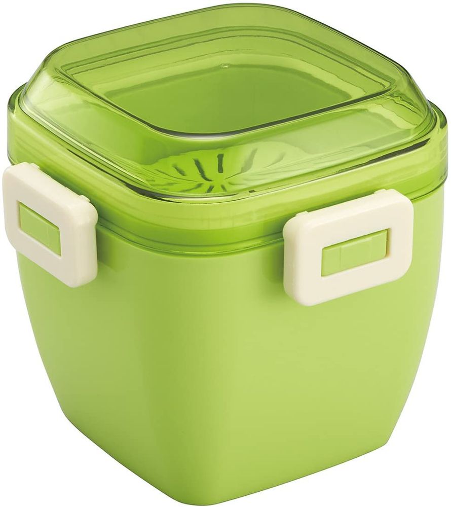 Children's mealtime - 4 POINT LOCK SALAD LUNCH BOX / COMBI BOX SET - THE SKATER CO.,LTD.