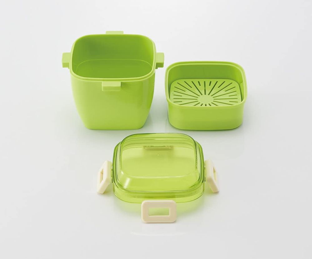 Children's mealtime - 4 POINT LOCK SALAD LUNCH BOX / COMBI BOX SET - THE SKATER CO.,LTD.