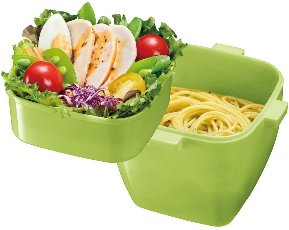 Children's mealtime - 4 POINT LOCK SALAD LUNCH BOX / COMBI BOX SET - THE SKATER CO.,LTD.