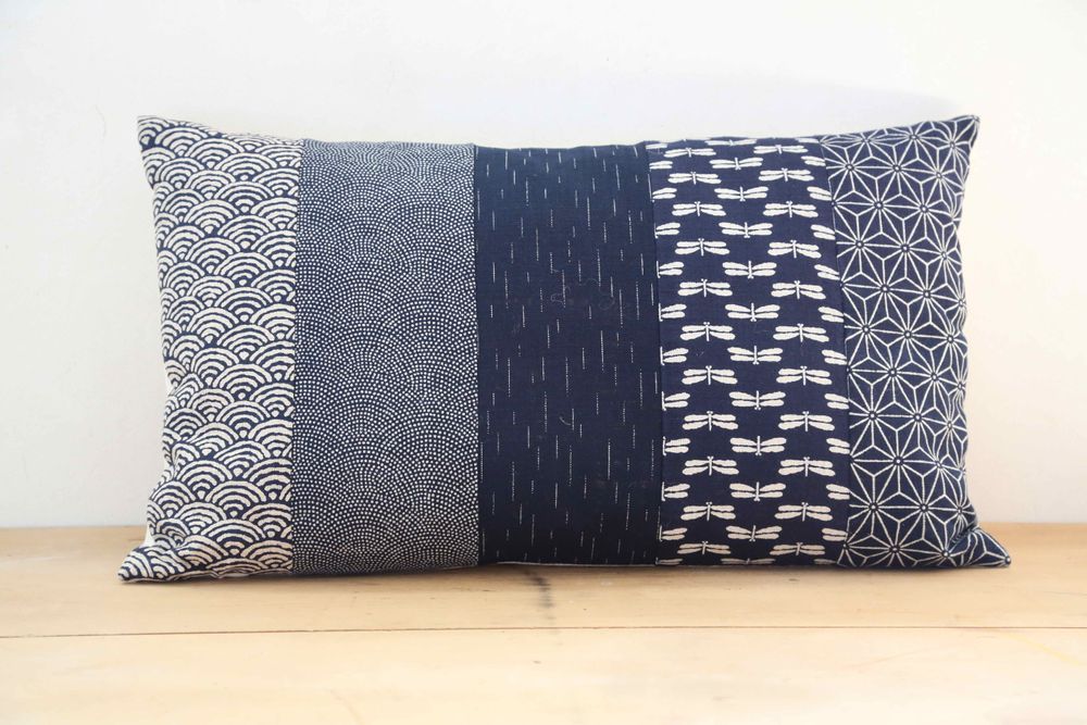 Coussins textile - Coussins en mix de tissus japonais. - HL- HELOISE LEVIEUX