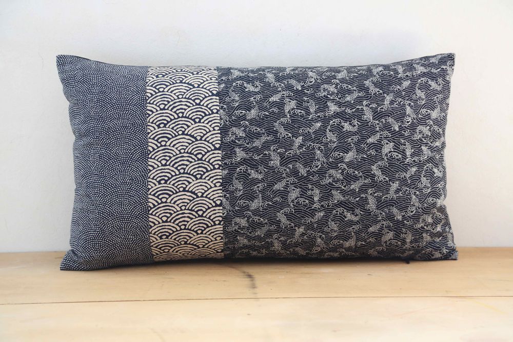 Coussins textile - Coussins en mix de tissus japonais. - HL- HELOISE LEVIEUX