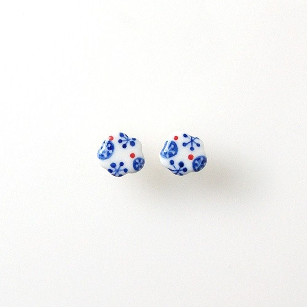 Cadeaux - WATAGUMO « HANABI »【Nuages du coton « Feu d'artifice »】Boucles d'oreilles (L) - NANAYOSHA 2020