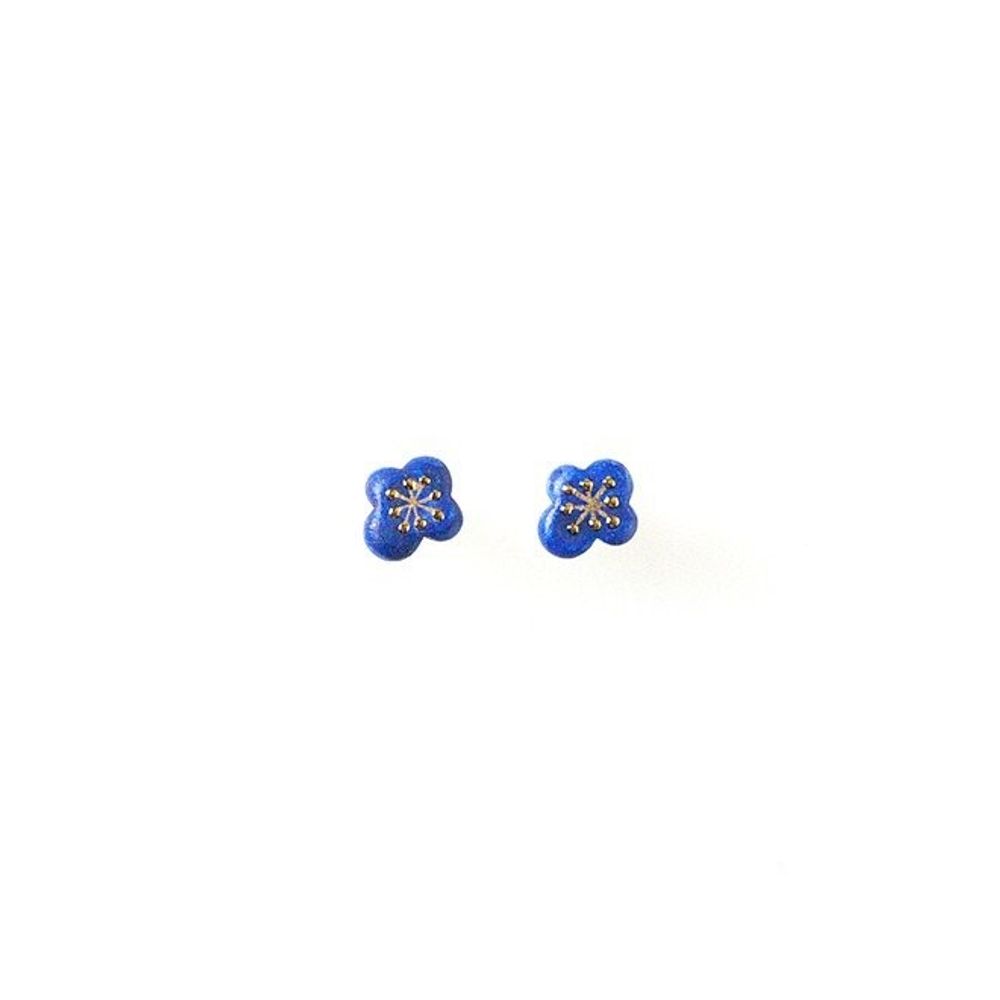 Cadeaux - WATAGUMO « AI »【Nuages de coton « Indigo »】Boucles d'oreilles (S) - NANAYOSHA 2020