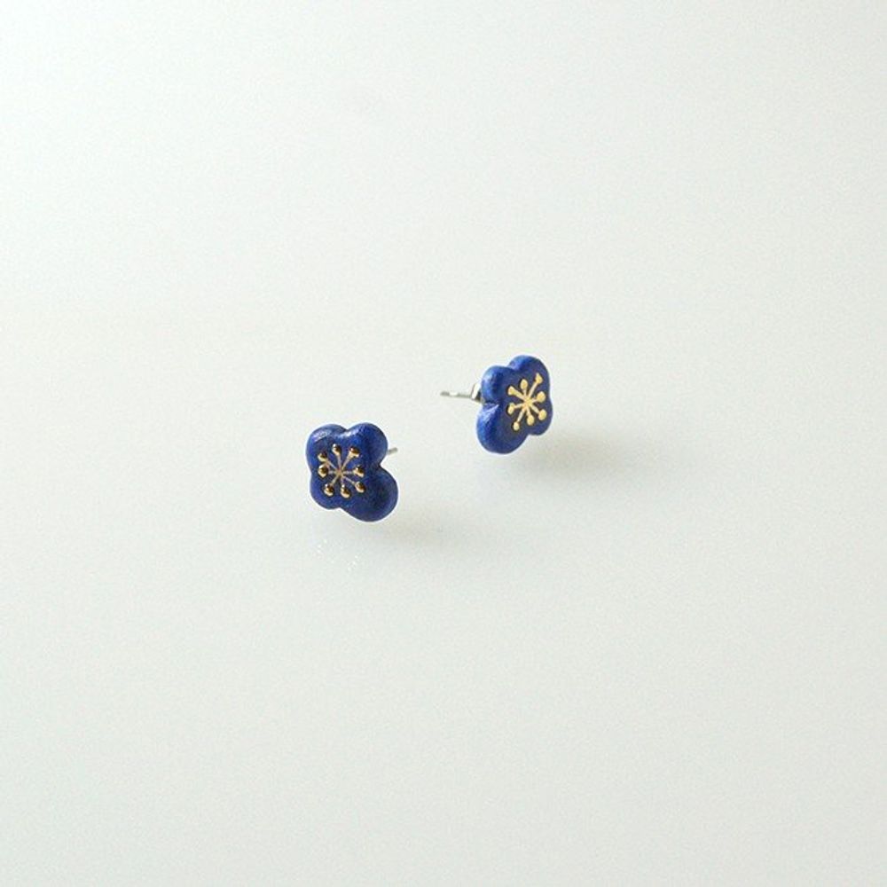 Cadeaux - WATAGUMO « AI »【Nuages de coton « Indigo »】Boucles d'oreilles (S) - NANAYOSHA 2020