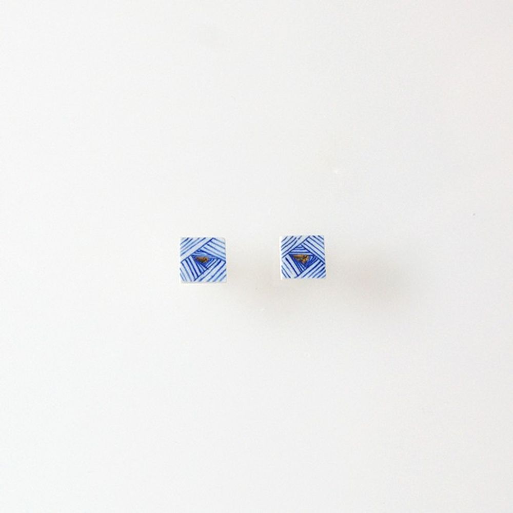 Cadeaux - Boucles d'oreilles TEGAKI « BARA »【« Rose » dessinées à la main】 - NANAYOSHA