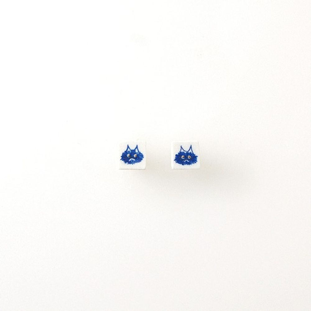 Cadeaux - TEGAKI « NEKO »【Peint à la main « Chat »】Boucles d'oreilles - NANAYOSHA 2020