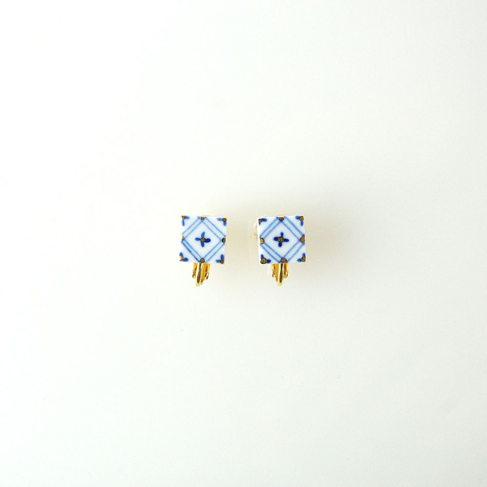 Gifts - TEGAKI "WARIBISHI"【Hand-drawn "Traditional Pattern"】Earrings - NANAYOSHA 2020