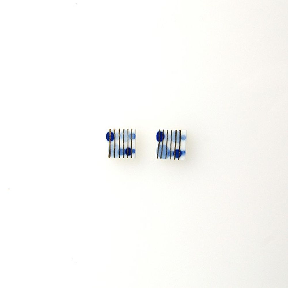 Cadeaux - TEGAKI « ONPU »【 Peint à la main « Notes de musique »】Boucles d'oreilles - NANAYOSHA 2020