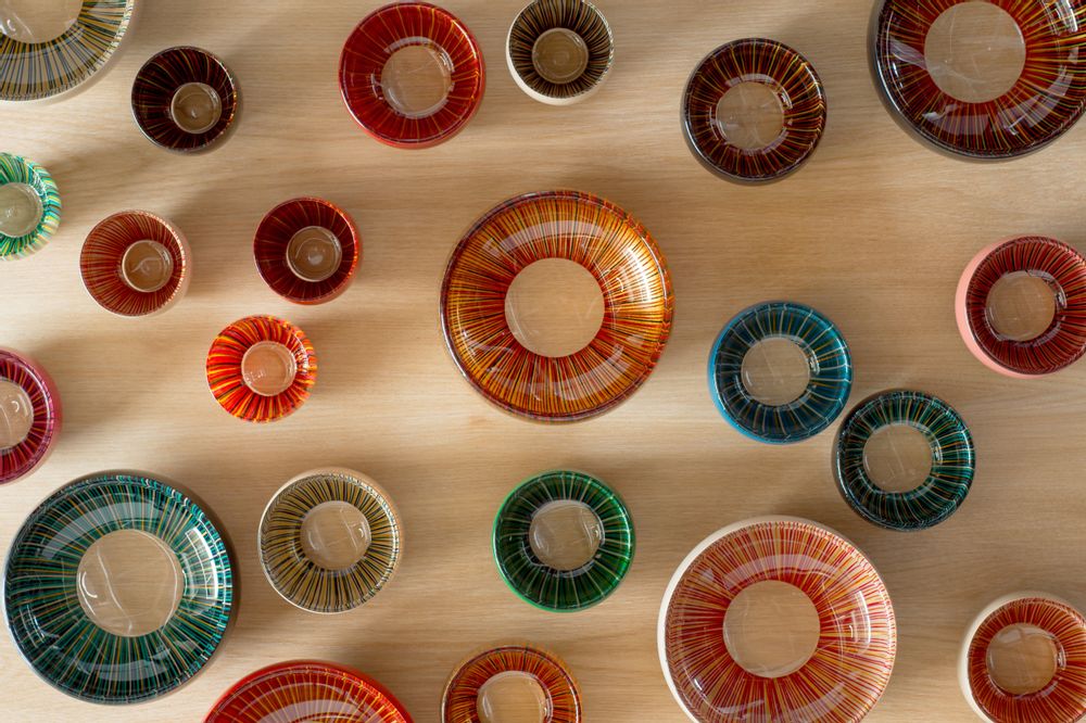 Verre d'art - tsubomi tasse - HYAKUSHIKI