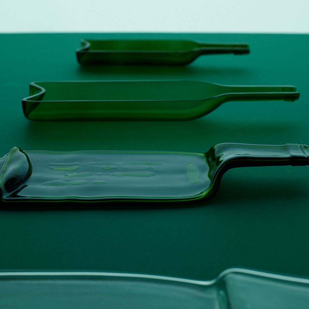 Verres - Plateau M Funew vert - KIMOTO GLASS TOKYO