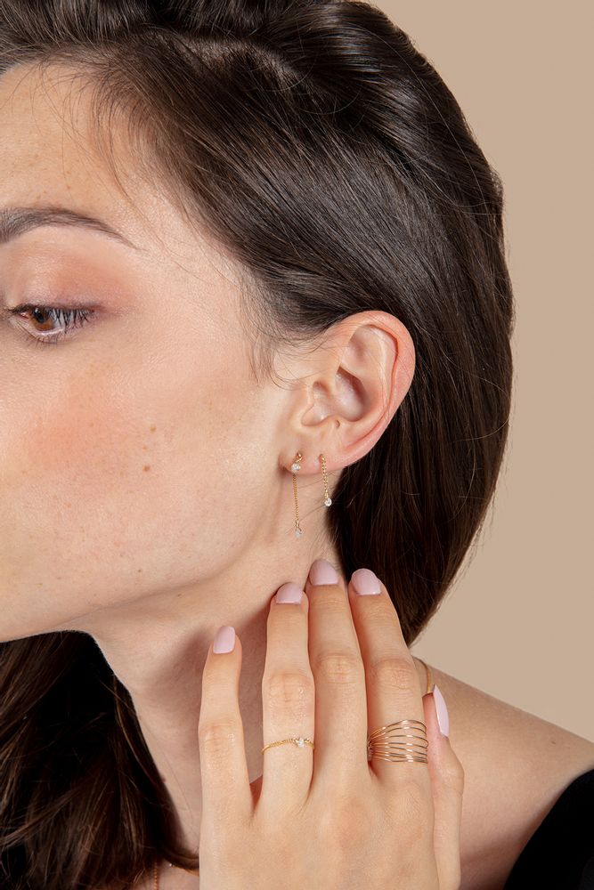 Bijoux - Dos de boucles d'oreilles - diamant brut - YAY PARIS