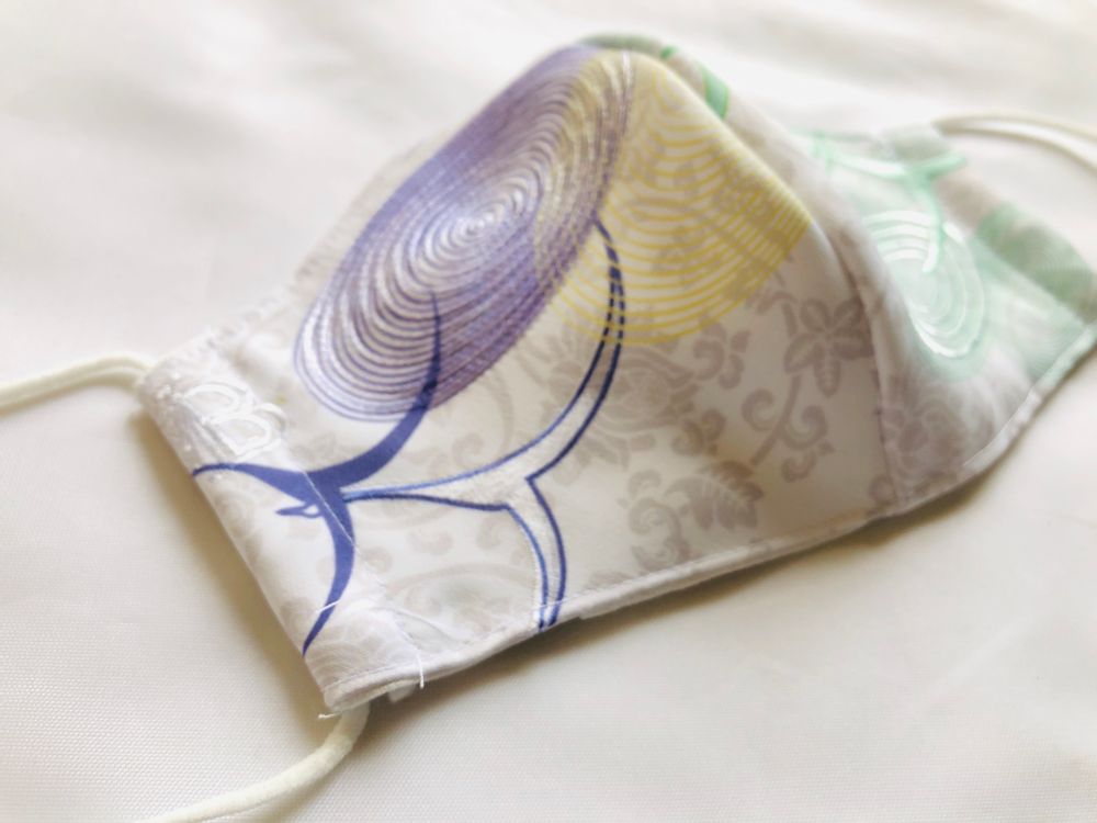 Petite maroquinerie - Broderie motif original masque et étui - WABI WORLD