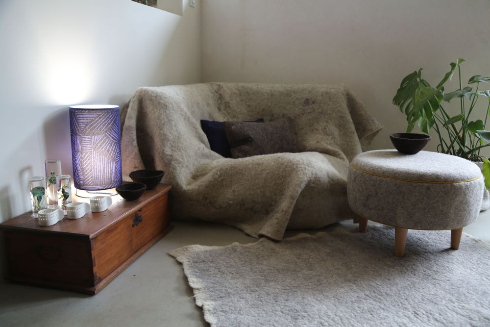 Decorative objects - Wool Felt Blanket - HL- HELOISE LEVIEUX