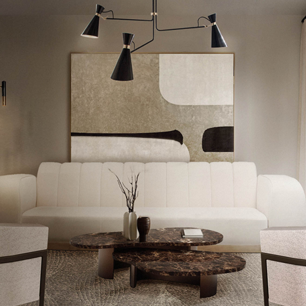 Ceiling lights - Simone Suspension Lamp - CAFFE LATTE