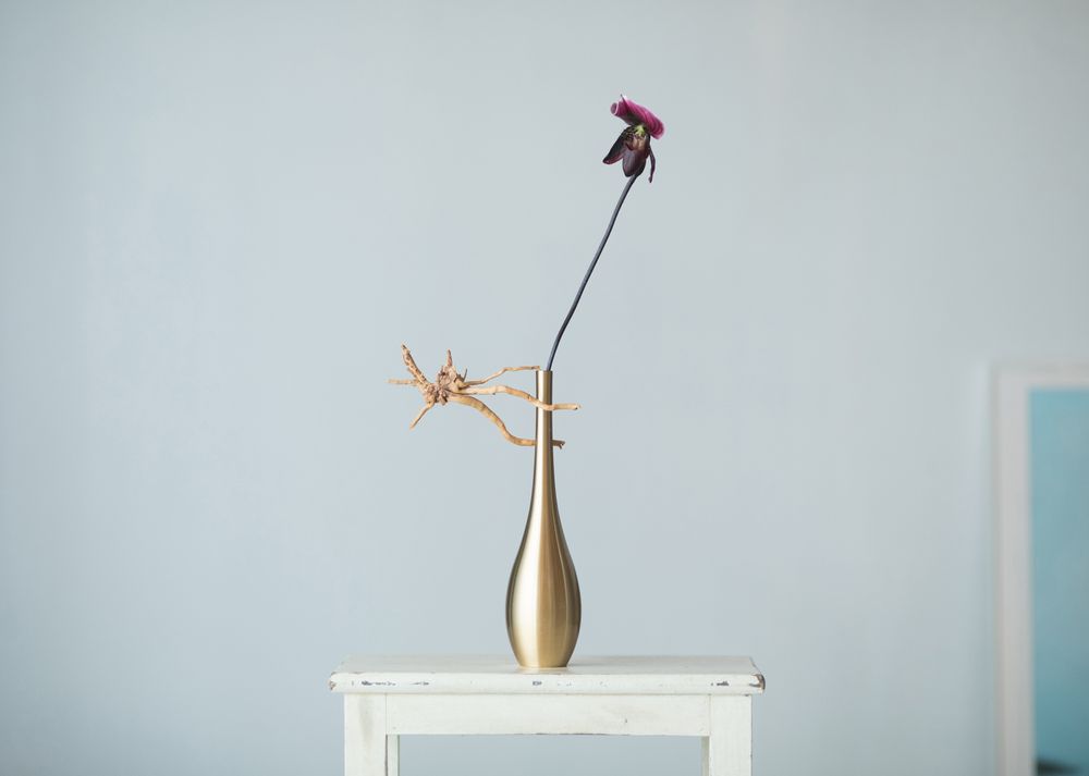 Vases - Sorori vase fleurs en laiton L - NOUSAKU