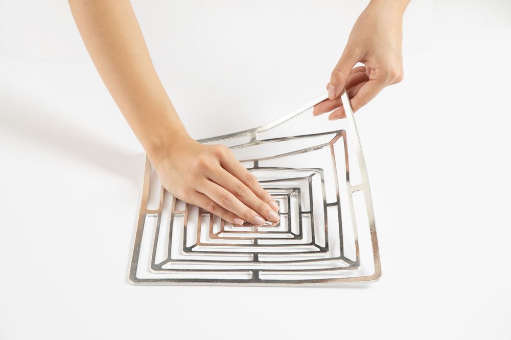 Design objects - Bendable basket - KAGO Square L - tin - NOUSAKU