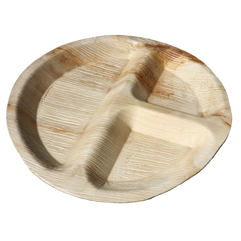 Plats et saladiers - Lot de 6 assiettes à compartiment (diam 25cm) - ARECABIO