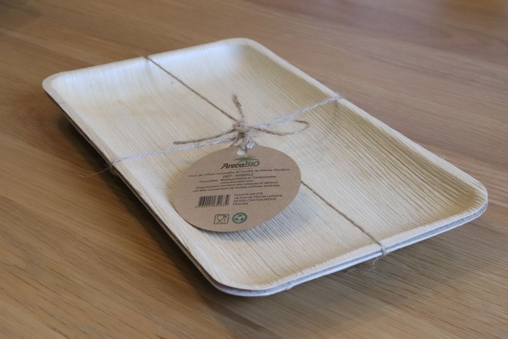 Plats et saladiers - Lot de 2 plats rectangle (30x18cm) - ARECABIO