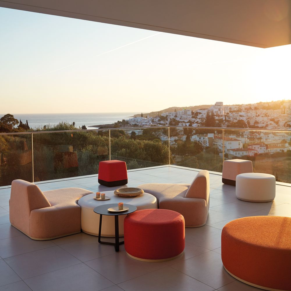 Sofas - Modular sofa with pouf Moon Island - MANUTTI
