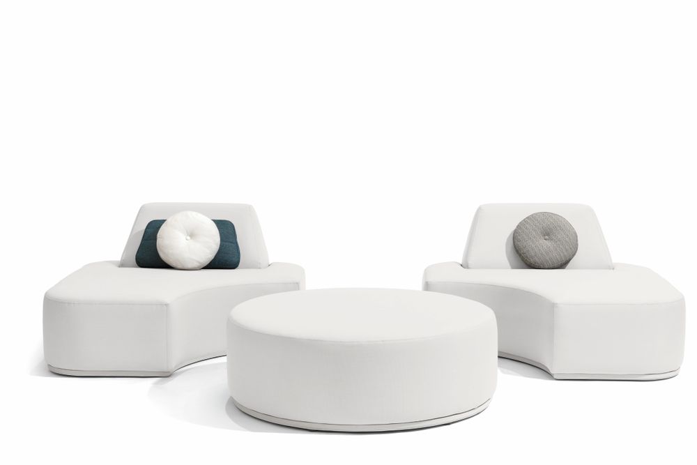 Sofas - Modular sofa with pouf Moon Island - MANUTTI