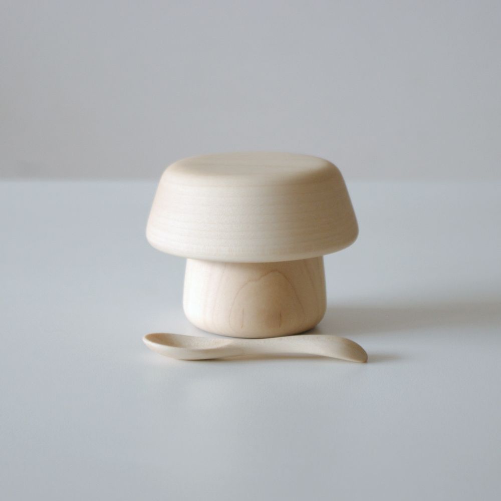 Childcare accessories - KINOKO - baby dishes set - wooden - bowl - cup - spoon - SUNAOLAB.