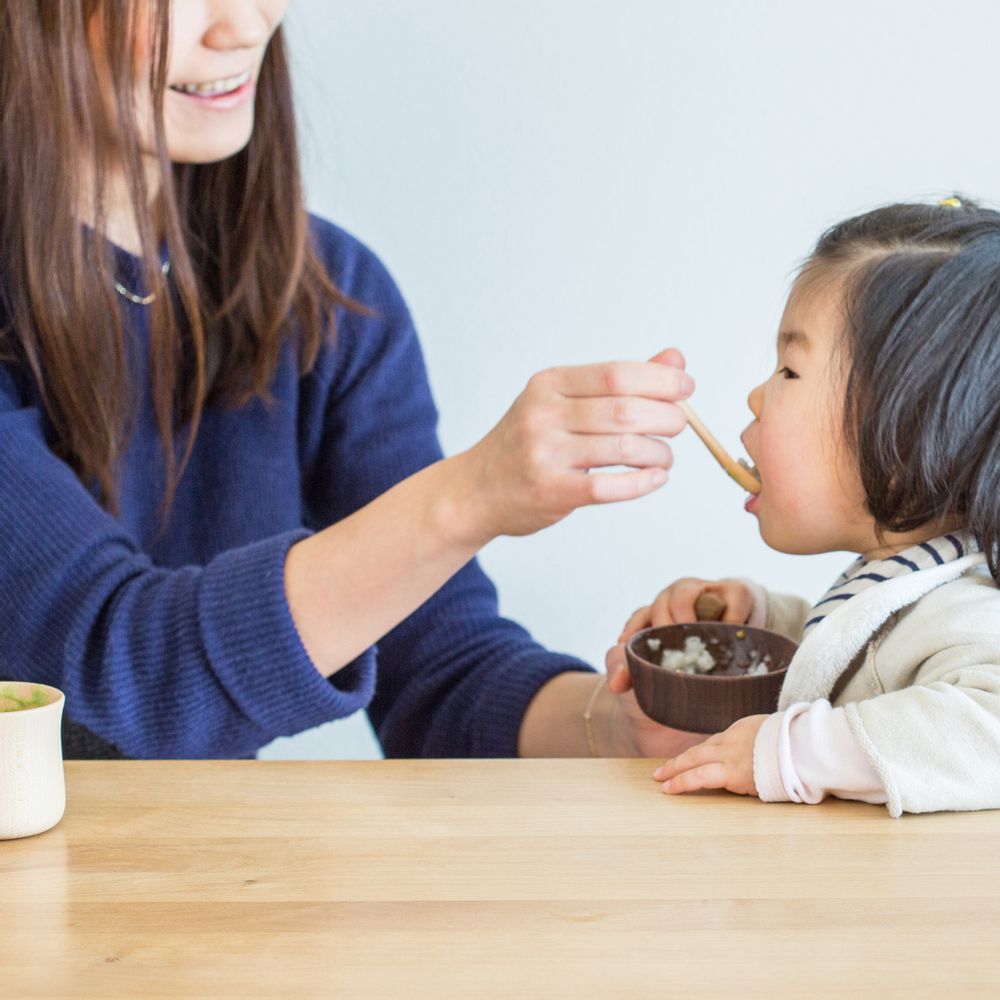 Childcare accessories - KINOKO - baby dishes set - wooden - bowl - cup - spoon - SUNAOLAB.