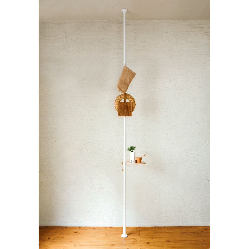 Shelves - 003 Tension Rod C White (Vertical) - DRAW A LINE