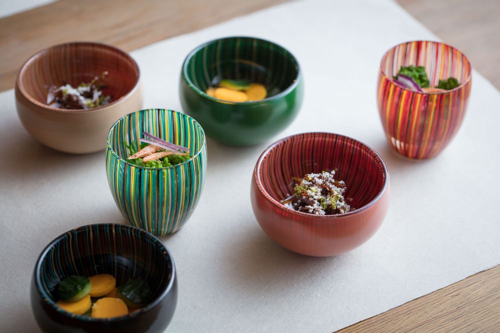 Verre d'art - bol tsubomi S - HYAKUSHIKI