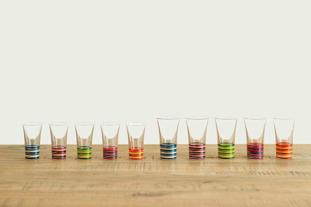 Art glass - Saiun sake glass L - HYAKUSHIKI
