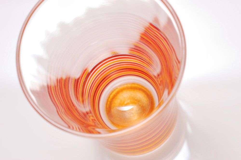 Art glass - Saiun sake glass L - HYAKUSHIKI