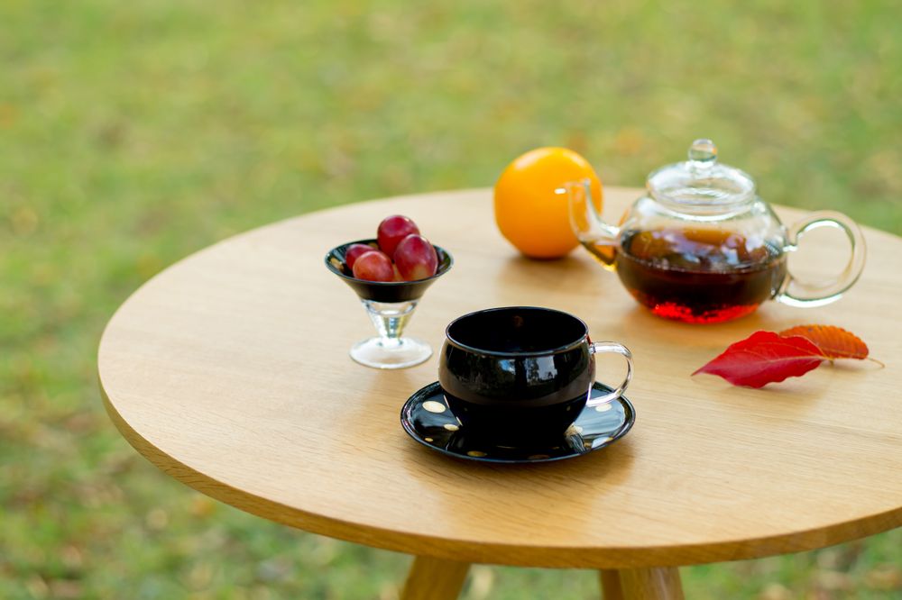 Verre d'art - Tasse et soucoupe fusen - HYAKUSHIKI