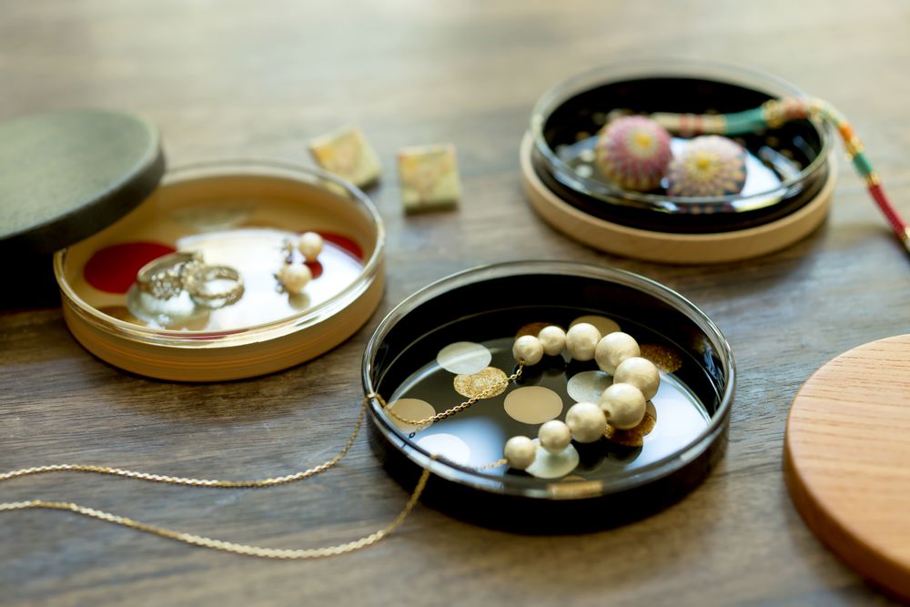 Art glass - schale glass dish - HYAKUSHIKI