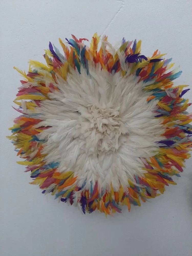 Autres décorations murales - Ensemble de 03 juju hats : décoration murale ou objet déco ou coiffe bamileke - HOME DECOR FR