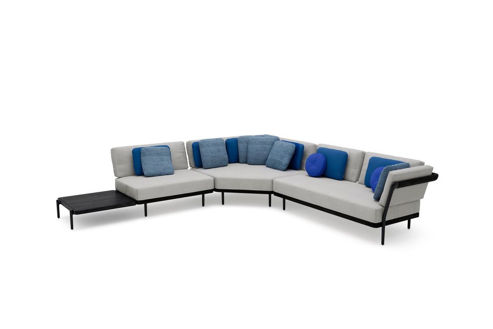 Canapés - Canapé d'angle modulaire avec table basse Flex - MANUTTI