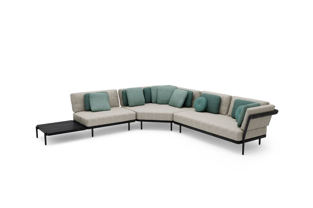 Canapés - Canapé d'angle modulaire avec table basse Flex - MANUTTI
