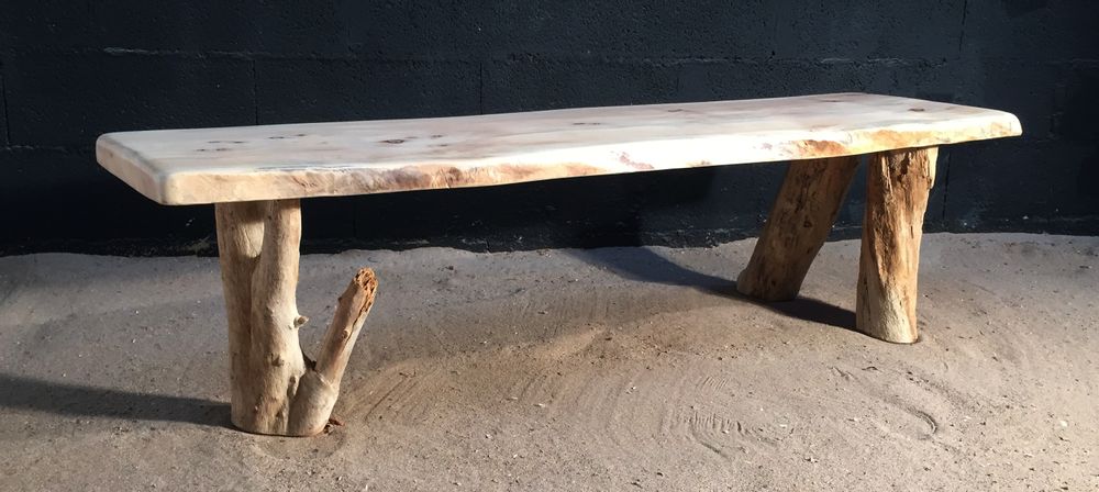 Assises pour bureau - banc en bois flotté - DECO-NATURE